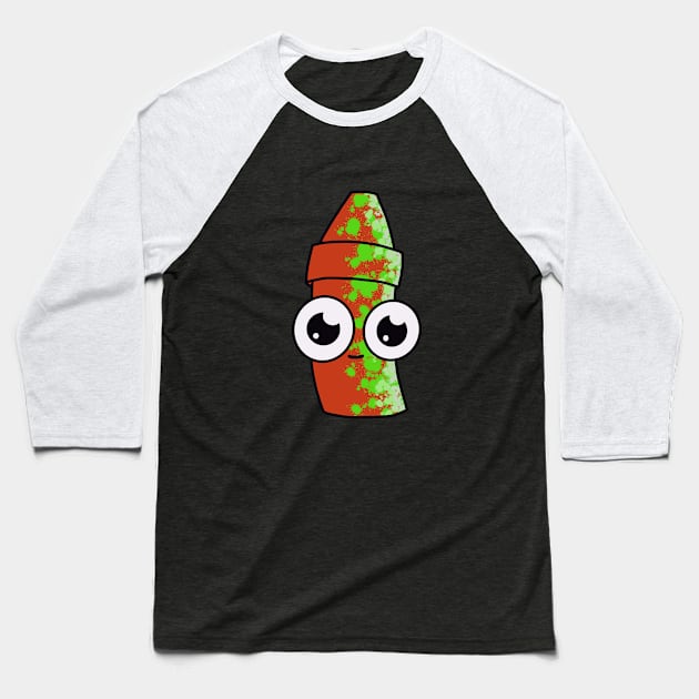 Crayon Buddy Red & Green Baseball T-Shirt by The Neon Seahorse